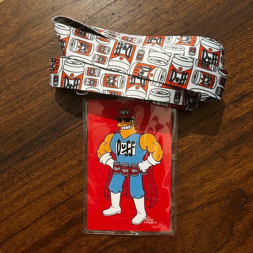 The Simpsons Duff Beer Lanyard w/ ID Tag